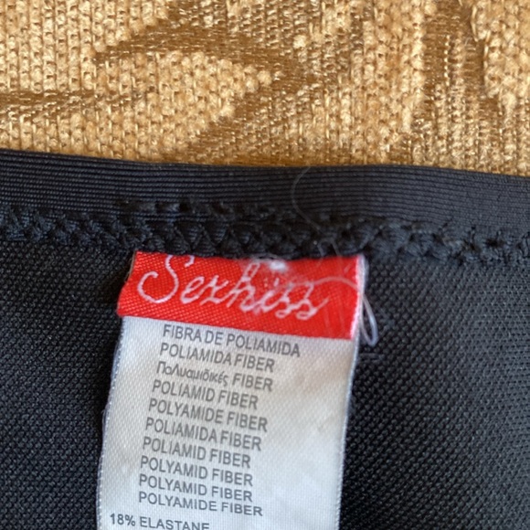 Sexkiss women’s strappy high waisted black cheeky bikini bottom size S/10 - Picture 5 of 8